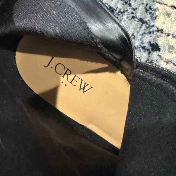 J. Crew Women's Faux Leather Snip-Toe Boots Knee High Black Size 7.5 NWOB - Picture 11 of 12